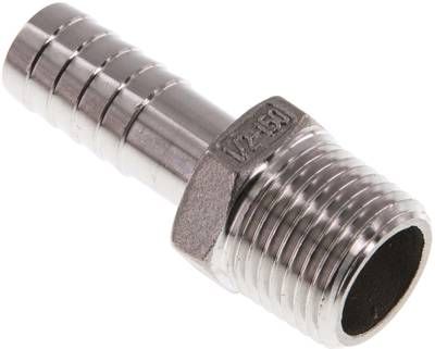 Gewindetülle NPT 1/2"-13mm, 16 bar 1.4408
