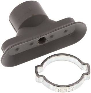 Ovalsauger, 45 x 15mm, Hub 3mm, NBR (grau)