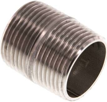 Rohrdoppelnippel R 3/4"-30mm, 20 bar 1.4571