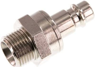 Kupplungsstecker (NW7,2) G 3/8"(AG), Messing vernickelt