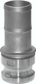 Kamlock-Stecker (E) 32mm Schlauch, Aluminium
