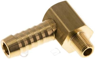 Winkel-Gewindetülle M 8 x 0,75 (konisch)-9mm, Messing