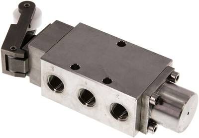 5/2-Wege-Endschalter, G 1/4", mit Rollenhebel, Edelstahl