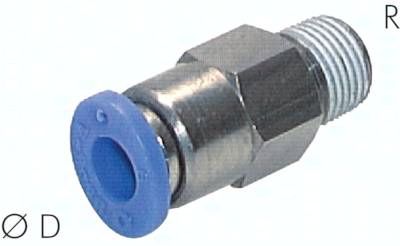 Steckanschluss, selbstabsper-rend R 1/8"-6mm, IQS-Standard