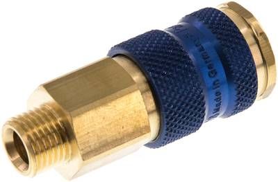 Kupplungsdose (NW7,2) G 1/4"(AG), blau, Sechseck SW12