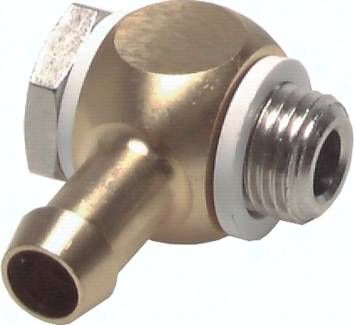 L-Gewindetülle G 1/4"-6mm, Kunststoffdichtung