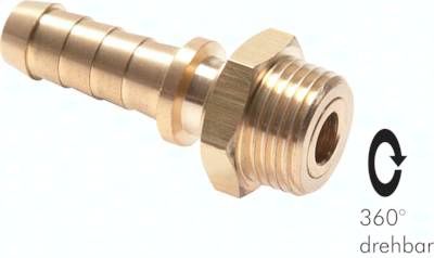 Gewindetülle, drehbar R 1/2"-13mm, Messing, PN 24