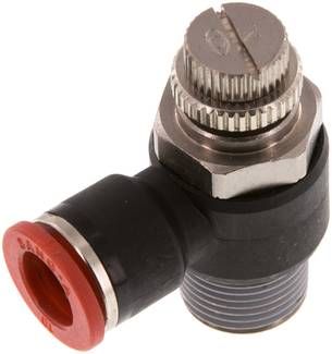 Winkel-Drosselrückschlag-ventil R 3/8"-10mm,zuluftregelnd (Sonderausführung)