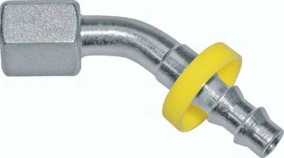 45°-Steckanschluss G 1/4" Ü-Mutter, 6,4mm GSP-Schlauch