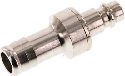 Kupplungsstecker (NW7,2) 13mm Schlauch, Messing vernickelt