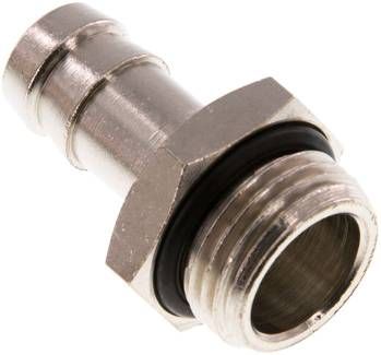 Gewindetülle mit O-Ring G 1/2"-13mm, Messing vernickelt