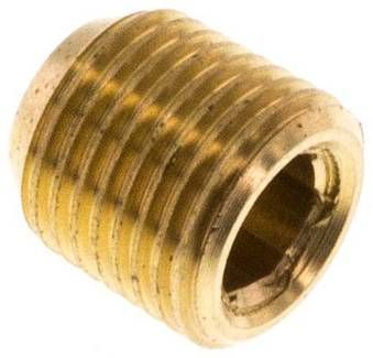 Verschlussstopfen Innenskt. M 8 x 0,75 (konisch), 16 bar Messing