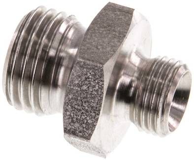 Doppelnippel G 1/4"-G 1/8", 40 bar 1.4571