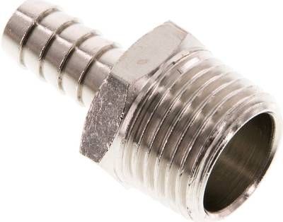 Gewindetülle R 1/2"-10mm, 16 bar Messing vernickelt