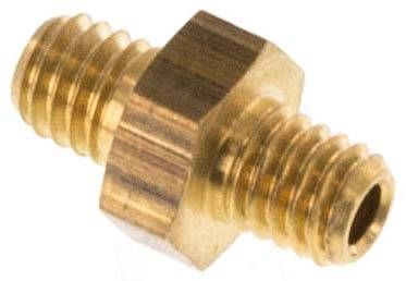 Doppelnippel M 3-M 3, 16 bar Messing/Rotguss