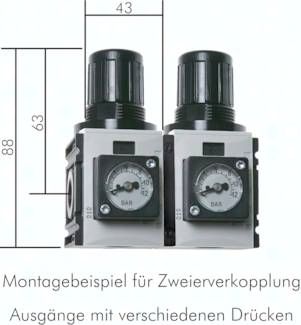 FUTURA Druckregler, G 1/4", 0,2 - 4bar, Baureihe 0
