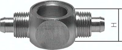 Verschraubung, T-Ringstück G 1/8"-8 x 6mm, 1.4571 o.Muttern
