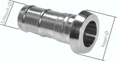 Schlauchkegelstutzen (Milchgew.) 86mm Kegel-65mm