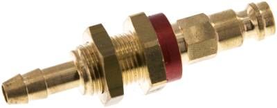 Schott-Kupplungsstecker (NW5) 6mm Schlauch, rot, Achteck SW10