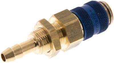 Schott-Kupplungsdose (NW5) 6mm Schlauch, Messing
