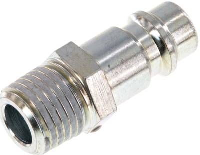 Kupplungsstecker (NW7,2) R 1/4"(AG), Stahl gehärtet & verzinkt