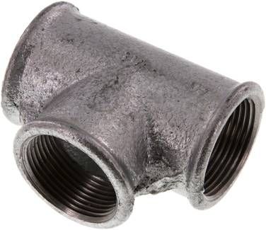 T-Stück Rp 1 1/4" (IG), 25 bar Temperguss verzinkt