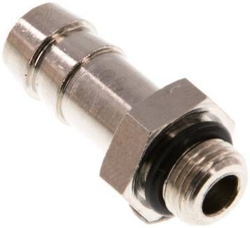 Gewindetülle mit O-Ring G 1/8"-9mm, Messing vernickelt