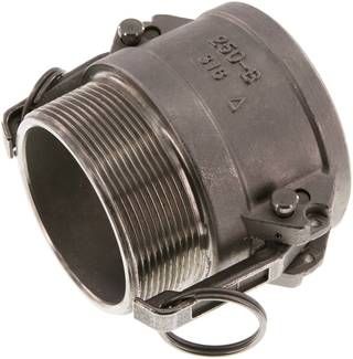 Sicherheits-Kamlock-Kupplung (B) R 2 1/2"(AG), Edelstahl (1.4408)