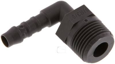 Winkel-Gewindetülle R 3/8"-6mm, PA 6