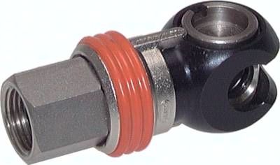 Schwenk-Sicherheits-Kupplungs-dose (NW7,2) G 1/4"(IG)
