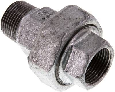 Verschraubung kon. dichtend, Rp 3/4"/R 3/4" (IG/AG)