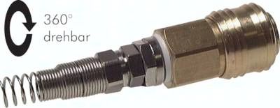 Kupplungsdose (NW7,2) 8 x 6mm Schlauch m. Knickschutz