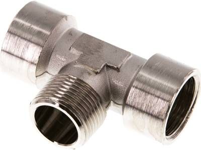 T-Einschraubstück G 3/4"(IG)-R 3/4"(AG), 16 bar Messing vernickelt