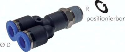 Y-Steckanschluss R 1/8"-10mm, IQS-Standard