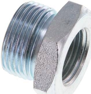 Reduziernippel M 22 x 1,5(AG)-G 3/8"(IG), Stahl verzinkt