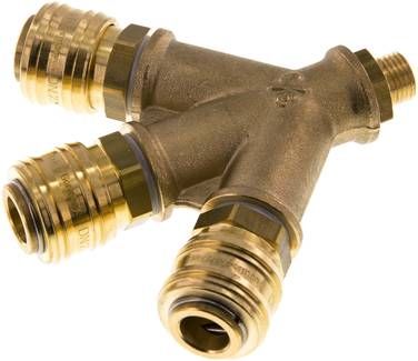 3-fach-Luftweiche mit Kupplungsdosen, G 1/4" (AG)