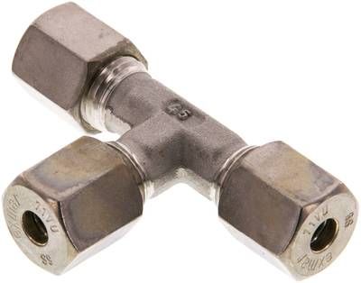 T-Schneidringverschraubung 6 S, Klemmring 1.4571 (NC)