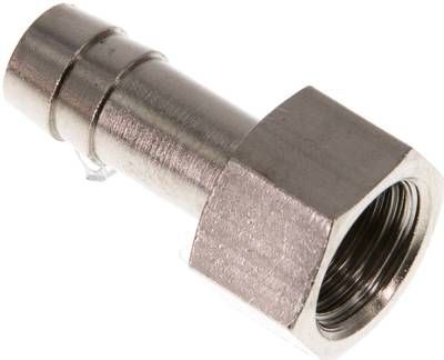 Aufschraub-Schlauchtülle G 1/4"-9mm, 16 bar Messing vernickelt