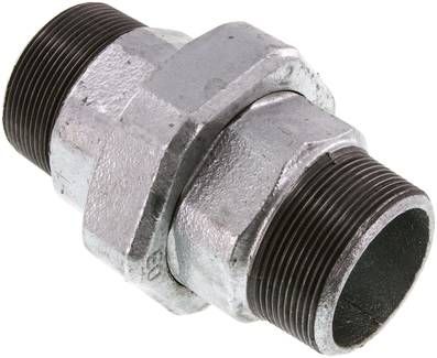 Doppelnippel trennbar R 2"-R 2", 25 bar Temperguss verzinkt