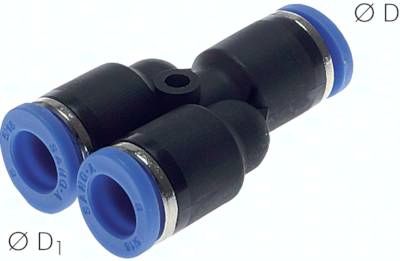 Y-Steckanschluss 12mm-8mm, IQS-Standard