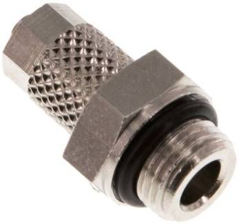 Gerade Verschraubung G 1/8"-4,3 x 3mm, Messing vernickelt