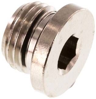 Verschlussstopfen Innenskt. G 1/4", 16 bar Messing vernickelt