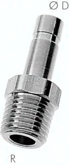 Einschraubtülle R 1/4"-6mm Stecknip., Baureihe Edelstahl