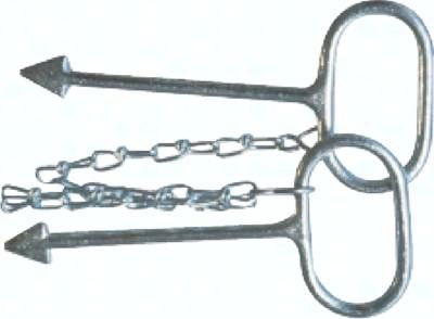 Schachthaken mit Kette