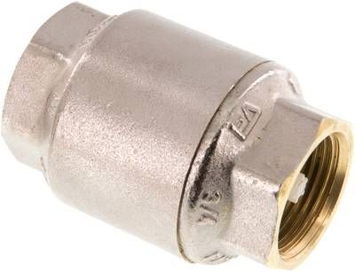 Rückschlagventil, G 3/4", PN 20, Messing vernickelt