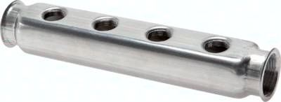 Verteilerleiste 2 x G 1" - 6 x G 1/2", Edelstahl (1.4306)