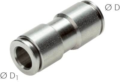 Gerader Steckanschluss 6mm, IQS-Edelstahl