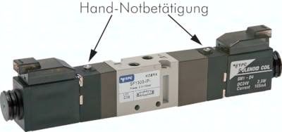 5/3-Wege Magnetventil, M 5, belüftet, 24 V=