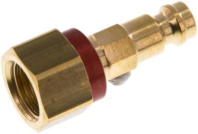 Kupplungsstecker (NW5) G 1/4"(IG), rot, Achteck SW10