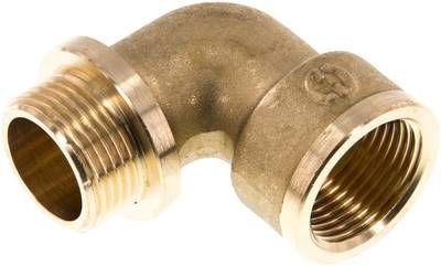90°-Einschraubwinkel G 3/4"(IG)-G 3/4"(AG), 16 bar Messing